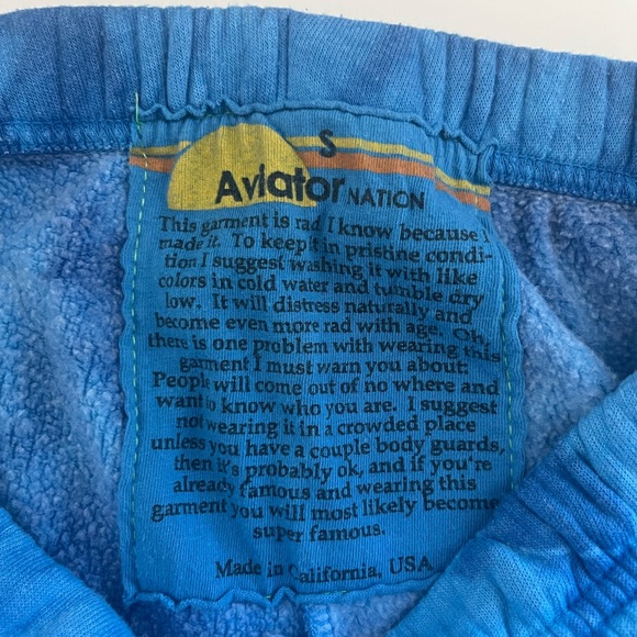 Hand Dyed Sweatpant in Tie Dye Crystal Royal - Picture 6 of 6